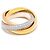 Cartier Trinity Ring Diamant Pavé Tricolor 18K Gold Gr. 53 Silber Pink Golden