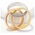 Cartier Trinity Ring Diamant Pavé Tricolor 18K Gold Gr. 53 Silber Pink Golden - Ansicht 3