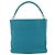 Fendi Selleria Anna Bucket Leather Small Blu