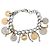 Bracciale Dolce & Gabbana Gipsy Coin Charm in acciaio argento e oro D'oro Silver hardware Gold hardware