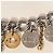 Bracciale Dolce & Gabbana Gipsy Coin Charm in acciaio argento e oro D'oro Silver hardware Gold hardware - vista 10