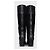Timeless CHANEL Black Suede & Leather Block Heel Boots EU 37 Pre-owned - view 4
