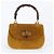 Gucci Bamboo Handtasche aus Leder Braun Gelb