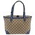 Saco Tote Gucci em lona GG e couro Marrom Azul
