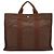 Hermès Borsa Tote Hermes Paris Brown Canvas Her Line Herline MM Yale Marrone