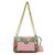 Gucci Borsa a tracolla piccola con catena GG Supreme Strawberry Padlock Rosa - vista 2