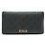 Gucci Cartera larga y monedero de piel Black GG ssima Negro