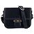 Céline Vintage Black Canvas C Carriage Box Flap Schultertasche Schwarz