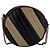 Gucci Borsa a tracolla rotonda GG Marmont in pelle matelassé a righe nero e beige - vista 3