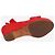 Hermès  zeppe in pelle intrecciata e rafia rosse - size EU 39 (UK 6) Rosso - vista 4