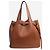 Tote Prada Dynamique Shopper aus genarbtem Leder, braun - Ansicht 3