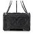 Chanel Borsa a tracolla CC Crave in pelle caviar matelassé nera 2013 Nero - vista 5