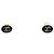 Chanel Black and gold CC oval stud earrings