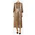 Autre Marque Vestido midi marrón con estampado de guepardo - size UK 10 Castaño