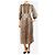 Autre Marque Vestido midi marrón con estampado de guepardo - size UK 10 Castaño - vista 3