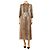 Autre Marque Abito midi marrone con stampa leopardata - size UK 10