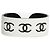 Chanel Vintage CC Armreif in Schwarz und Weiß