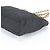 Borsa a tracolla in pelle e nylon Tessuto Prada con logo triangolare e catena Nero - vista 4