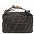 Borsa a mano Fendi Zucca Mini Pouch Beige Blu navy