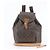 Louis Vuitton Monogram Montsouris GM Leder-Rucksack Braun