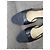 Chanel Slingback basse in pelle e tessuto nero - vista 10
