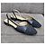 Chanel Slingback basse in pelle e tessuto nero - vista 4