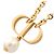 Collana Christian Dior CD Logo Bianco D'oro