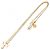 Collana Christian Dior CD Logo Bianco D'oro - vista 2