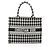 Christian Dior Dior Book Tote Medium Houndstooth Tasche Schwarz Weiß