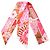 Hermès Lenço Hermes Twilly Bingata Rosa Multicor Laranja