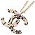 Chanel B24P Coco Mark Icon Motif Halskette Schwarz Pink Golden