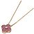 Collana Van Cleef & Arpels Vintage Alhambra in rodonite e diamanti