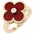 Van Cleef & Arpels Vintage Alhambra Ring aus Karneol und Diamanten Golden Bordeaux
