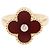 Van Cleef & Arpels Vintage Alhambra Ring aus Karneol und Diamanten Golden Bordeaux - Ansicht 2