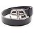Cintura Balenciaga in pelle nera con logo BB da uomo Nero
