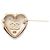 Chanel Coco Mark Heart Brosche Schwarz Weiß Golden - Ansicht 2