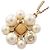 Chanel Coco Mark Flower Halskette Weiß Golden