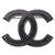 Spilla accessorio Chanel Coco Mark Nero Argento