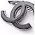 Spilla accessorio Chanel Coco Mark Nero Argento - vista 8