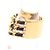 Anel Coco Mark Band Chanel Preto Dourado - vista 2