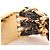 Anel Coco Mark Band Chanel Preto Dourado - vista 6