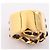 Anel Coco Mark Band Chanel Preto Dourado - vista 9