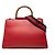 Bamboo Bolso Gucci Nymphaea de piel de becerro rojo Medium con bambú Roja