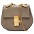 Chloé Mini Borsa a Tracolla Drew in Pelle di Agnello Grana Marrone Taupe
