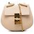 Chloé Borsa a tracolla Drew Nano in pelle di vitello grana marrone Beige
