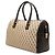 Borsa Satchel Bottega Veneta Beige BV Monogram Canvas - vista 2