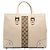 Tote Gucci in vitello bianco e tela GG Nailhead Crudo