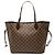 Louis Vuitton Brown Damier Ebene Neverfull MM Marrom