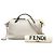 Fendi By The Way Satchel Tasche aus tricolor Leder grau Größe Medium - Ansicht 7