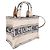 Céline Celine Beige Small Canvas Cabas Thais Satchel - vue 2